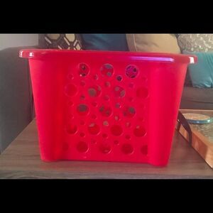 Red Stackable Carry And/Or Storage Basket
